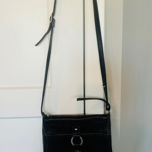 Chic ITALIAN Black Leather Handbag